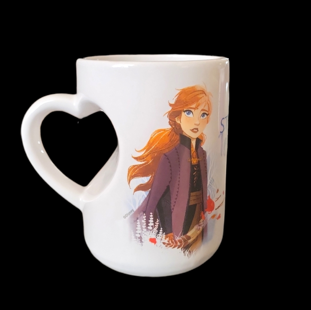 Disney Mug Elsa & Anna "Stronger Together" Heart Mug